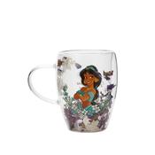 Disney Pastel Princess Floral Decorative Glass Mug - Jasmine