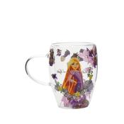 Disney Pastel Princess Floral Decorative Glass Mug - Rapunzel image