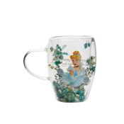 Disney Pastel Princess Floral Decorative Glass Mug - Cinderella