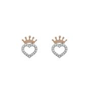 Disney Princess Love Heart with Crown Earring