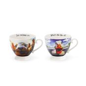 Eoin O'Connor Beyond the Herd Set 2 Cappuccino Mug  Duck &amp; Seals