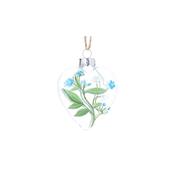 Gisela Graham Meadow Heart Glass Hanging Decoration image