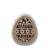 Eggs-traordinary Ceramic "Happy Easter" Cut Out Light Up Egg