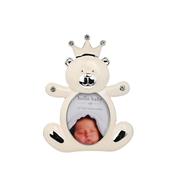 Hello Baby Silverplated Frame - Bear with Crown