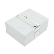 Hestia Mirror and White Glass Jewellery Box