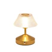 Hestia Small Etched Glass Bronze USB LED Touch Table Lamp image