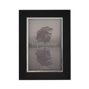 Impressions Black &amp; Silver Aluminium Frame 4" x 6"