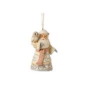 Jim Shore 2026 White Woodland Santa Hanging Ornament