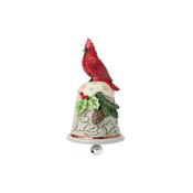 Jim Shore Cardinal Perched on a Bell Pint Figurine image