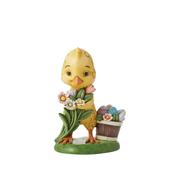 Jim Shore Chick with Flowers Figurine