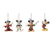 Jim Shore Mickey Mouse Hanging Ornaments Set of 4