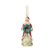 Jim Shore Santa with Wreath Hanging Ornament