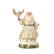 Jim Shore Santa's Woodland Messenger White Woodland Santa with Owl