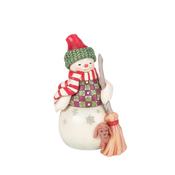 Jim Shore Swept in Love Snowman with Peeking Dog
