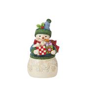 Jim Shore Unwrap the Joy Snowman with Arms Full of Presents