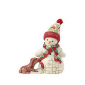 Jim Shore Up to Snow Good Snowman with Dog &amp; Scarf Pint Figurine