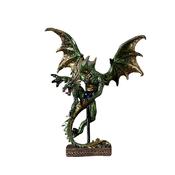 Juliana Mystic Legends Green Dragon In Flight on Stand