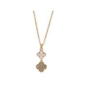 Knight &amp; Day Elowyn White &amp; Crystal Clover Pendant image