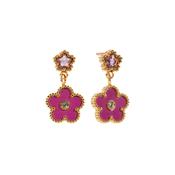 Knight &amp; Day Lavender Clover Drop Earrings image