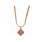 Knight &amp; Day Pink Crystal Clover Pendant image