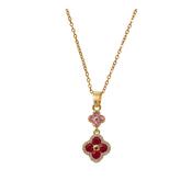 Knight &amp; Day Pink &amp; Rose Clover Pendant image
