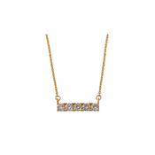 Knight &amp; Day The Pink Box Crystal Bar Gold Pendant image