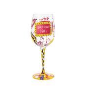 Lolita Birthday Girl Wine Glass - Pink image