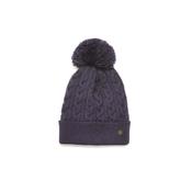 Man of Aran Navy Cable Bobbin Lined Beanie