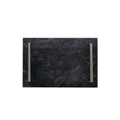 Hestia Marble Tray with Metal Handle - Black image