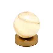 Hestia Marbled Glass Bronze Ball USB LED Touch Table Lamp image