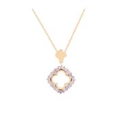 Maureen O’Hara CZ Surround Cutout Flower Gold Pendant