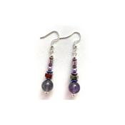 Mishe Fluorite and Hematite Gemstone Earrings image