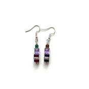 Mishe Lilac Crystal &amp; Gemstone Earrings image