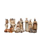 Nativity 6" Resin Pearlised Set of 10 Figures
