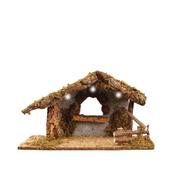 Nativity Shed with LED Lights