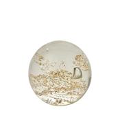 Objets d'art Glass Ornament - Gold Paperweight