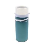 Paul Maloney Pottery Teal Large Cylinder Vase