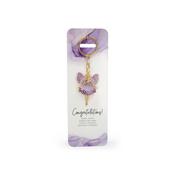 Purple Angel Keyring - Congratulations