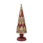 Gisela Graham Red &amp; Gold Christmas Tree With Jewels
