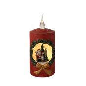 Regal Tidings Santa &amp; Tree Christmas Candle Scene with LED