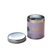 Herb Dublin Rhubarb and Fresh Garden Mint- Tin candle image