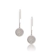 Romi Silver Bent Pave Earrings
