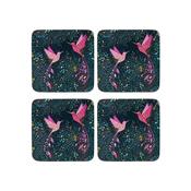 Sara Miller India Set of 4 Coasters - Hummingbird