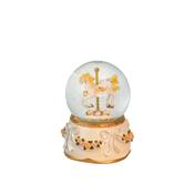 Snow Globe Carousel Horse Cream Base