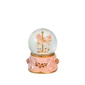 Snow Globe Carousel Horse Pink Base image