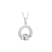 Solvar Rose Claddagh Sterling Silver Pendant image