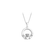 Solvar Sterling Silver Claddagh Necklace