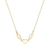 Tipperary Angel Wings Heart Pendant Gold