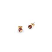 Tipperary Bougie Bead Stud Earrings Ruby