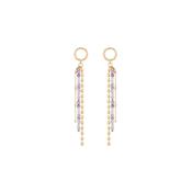 Tipperary Bougie Beads Violet Drop Earrings
